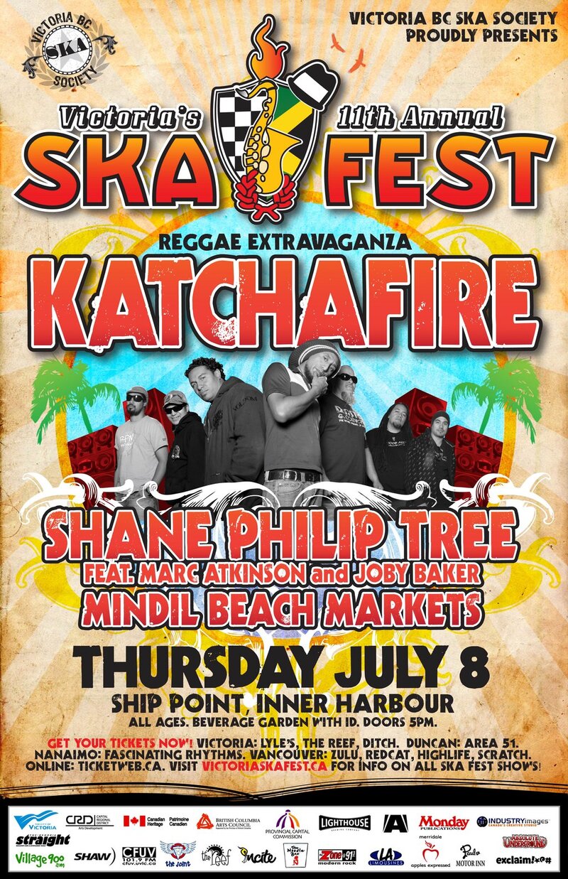 VICTORIA'S 11TH ANNUAL SKA FESTIVAL REGGAE EXTRAVAGANZA: KATCHAFIRE, Shane Philip Tree , Mindil Beach @ Ship Point (Inner Harbour) Jul 8 2010 - May 9th @ Ship Point (Inner Harbour)