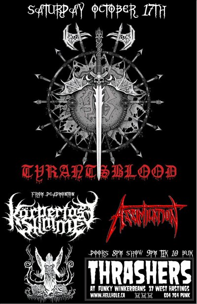 EXTREME METAL~~: Tyrants Blood, KORPERLOSE STIMME, Assimilation @ Funky Winker Beans Oct 17 2015 - May 16th @ Funky Winker Beans