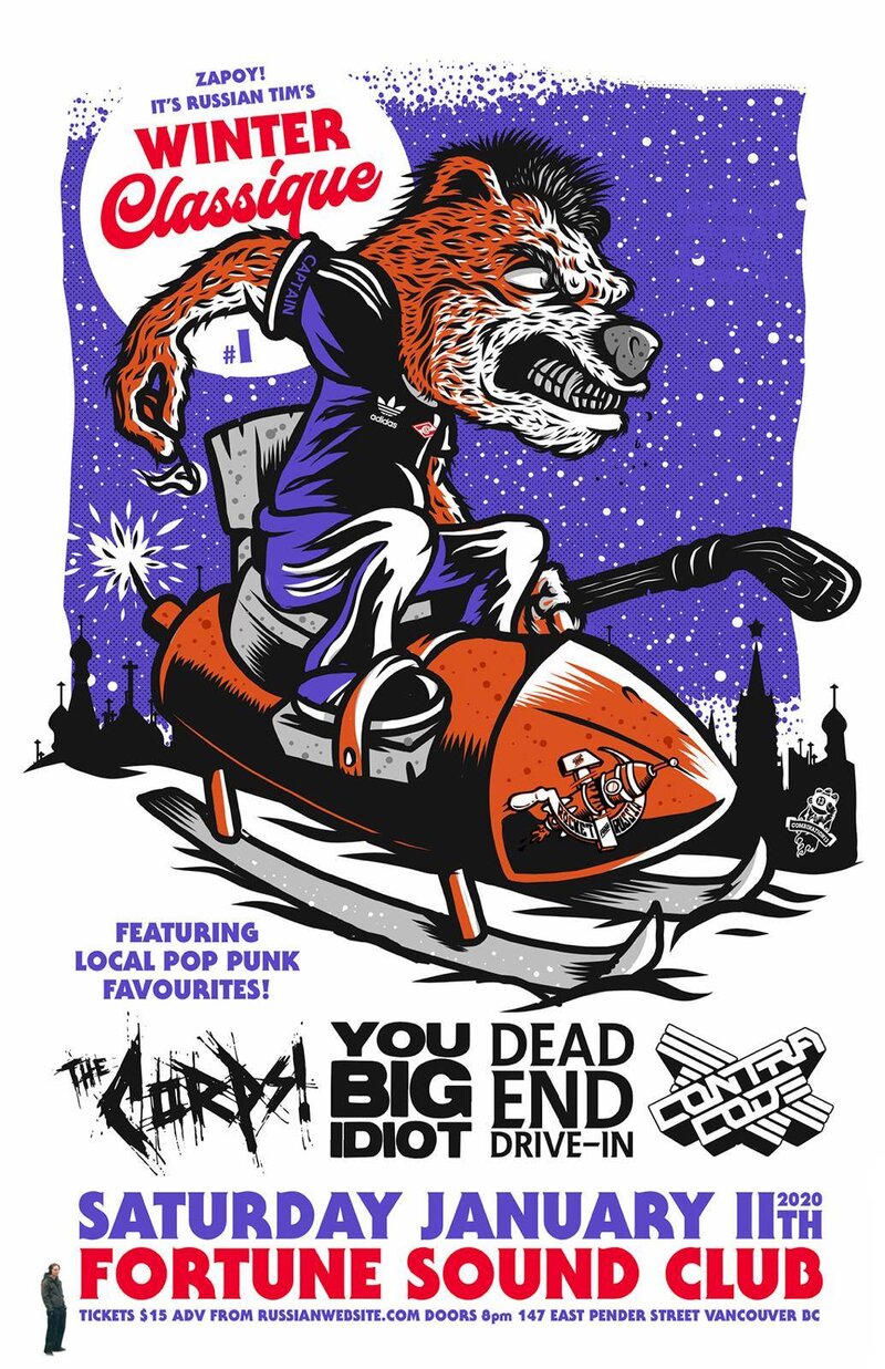 Winter Classique 2020: The Corps, You Big Idiot, Dead End Drive -In, Contra Code @ Fortune Sound Club Jan 11 2020 - May 12th @ Fortune Sound Club