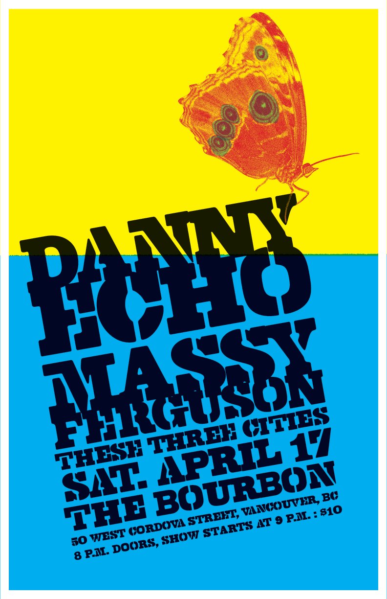 These Three Cities with Massy Ferguson & Danny Echo: These Three Cities, Massy Ferguson, Danny Echo @ The Bourbon Apr 17 2010 - May 6th @ The Bourbon
