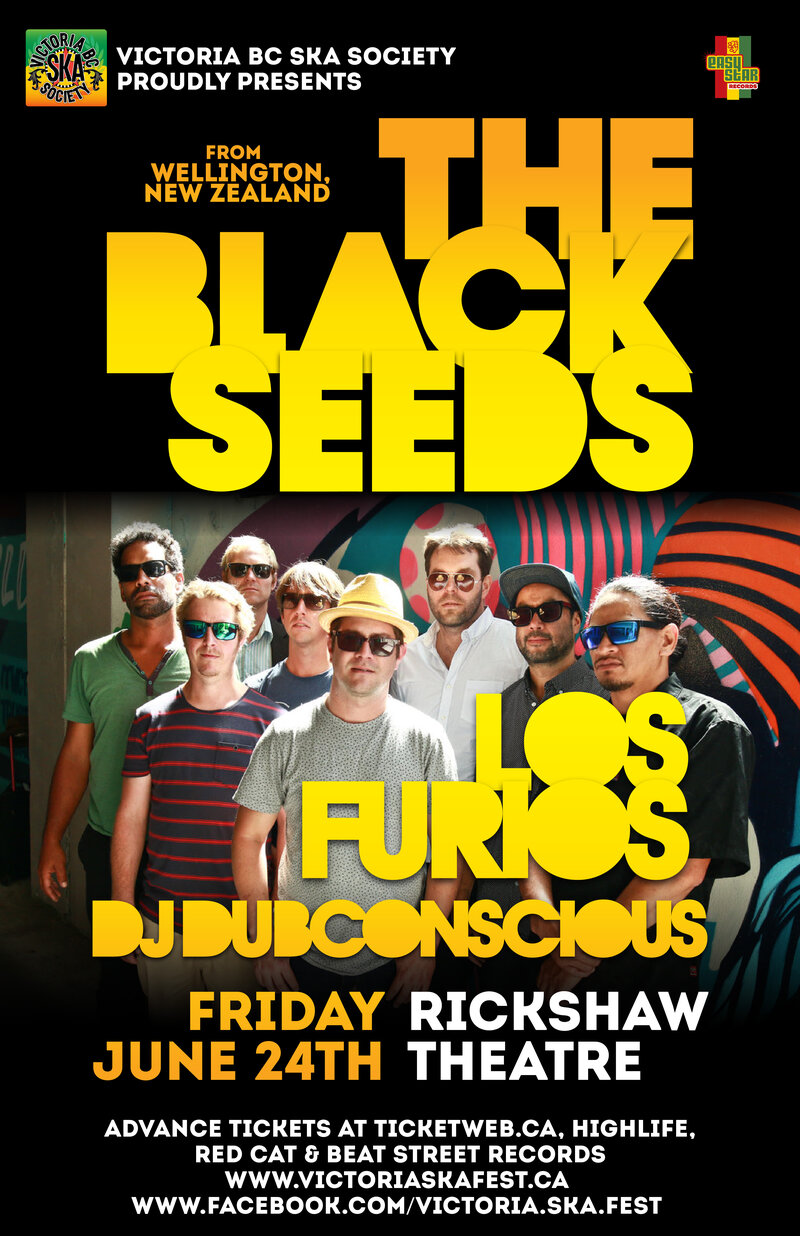 The Black Seeds, Los Furios, DJ Dubconscious @ Rickshaw Theatre Jun 24 2016 - May 6th @ Rickshaw Theatre
