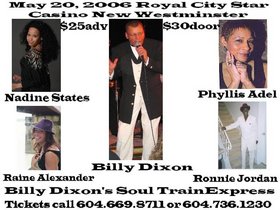 Billy Dixon's Soul Train Express @ Royal City Star Casino - May 20, 2006