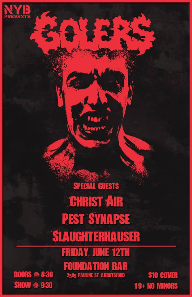 The Golers, Pest Synapse, Christ Air, Slaughterhauser @ Foundation Bar Jun 12 2015 - May 7th @ Foundation Bar
