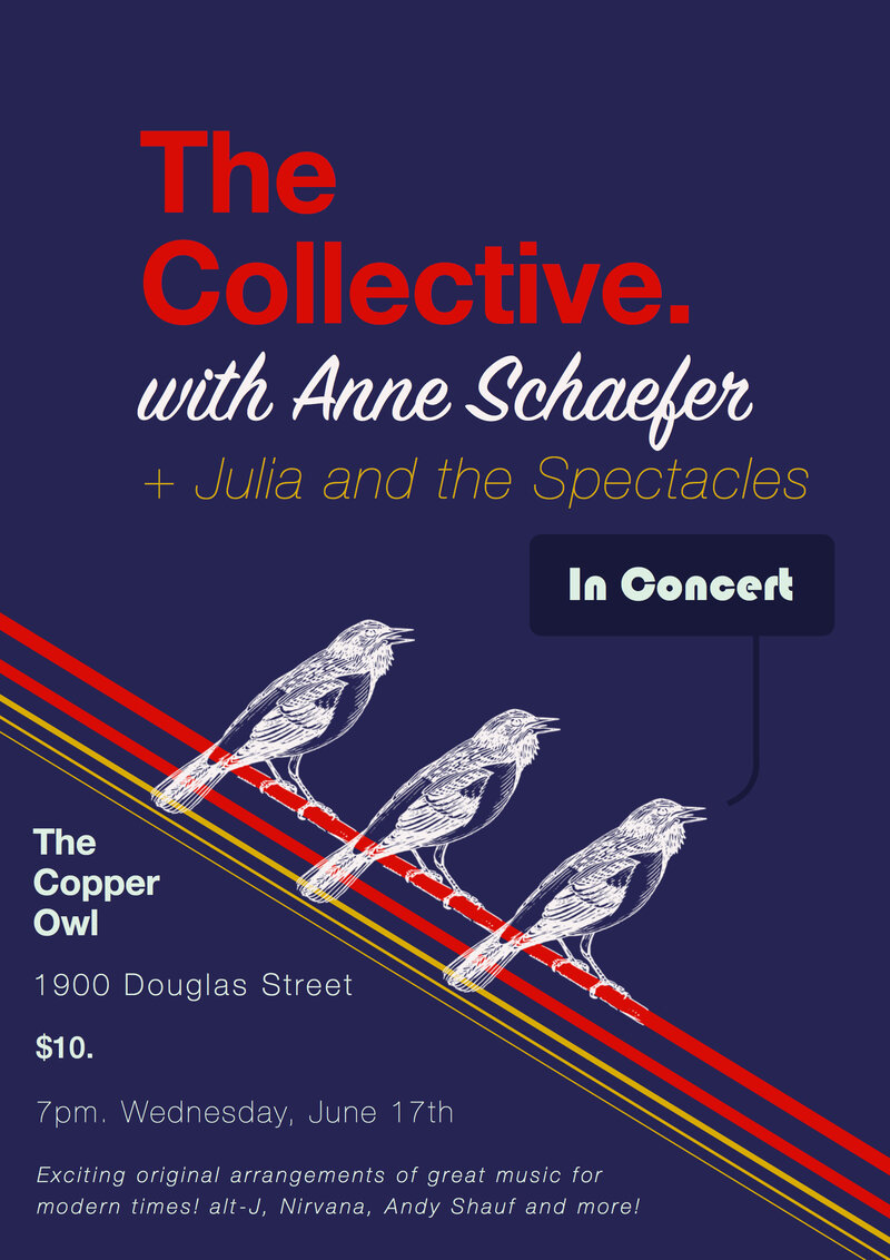 The Collective In Concert: The Collective, Anne Schaefer, Julia and the Spectacles! @ Copper Owl Jun 17 2015 - May 6th @ Copper Owl