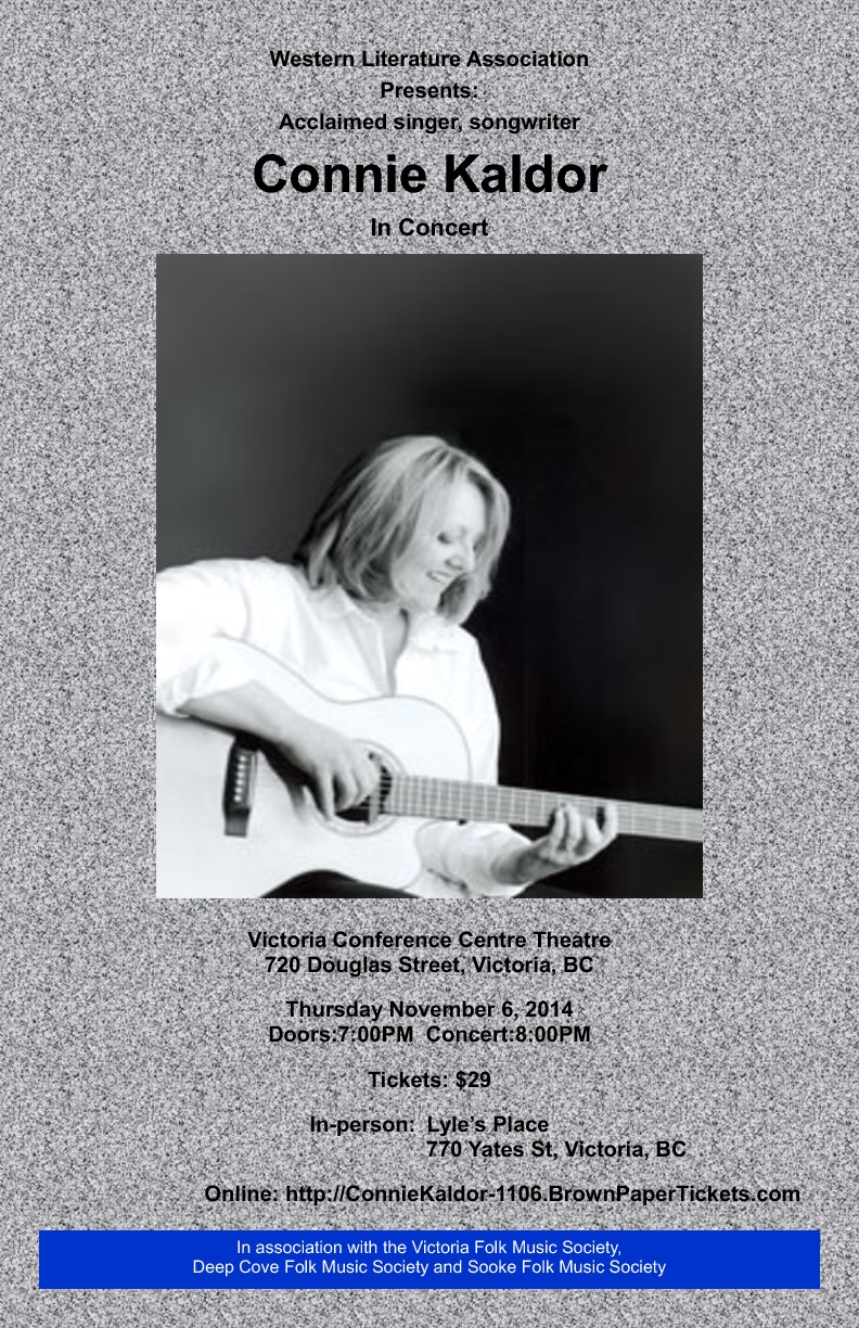 In Concert: Connie Kaldor @ Victoria Conference Centre Theatre Nov 6 2014 - May 12th @ Victoria Conference Centre Theatre