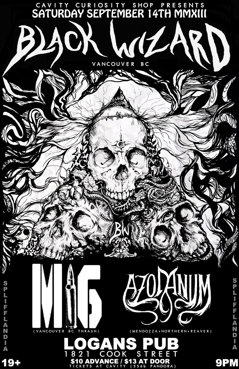 Black Wizard, Wiser Fool, Azodanum, Splifflandia @ Logan's Pub Sep 14 2013 - May 9th @ Logan's Pub