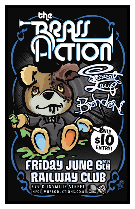 The Brass Action, Brehdren, Sweet Leaf @ Railway Club Jun 6 2014 - May 6th @ Railway Club