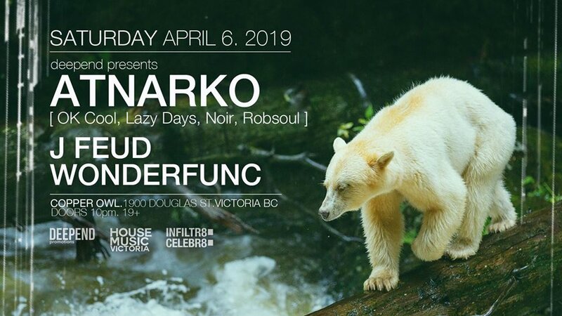 Deepend presents:: Atnarko, J Feud, Wonderfunc @ Copper Owl Apr 6 2019 - Jun 4th @ Copper Owl
