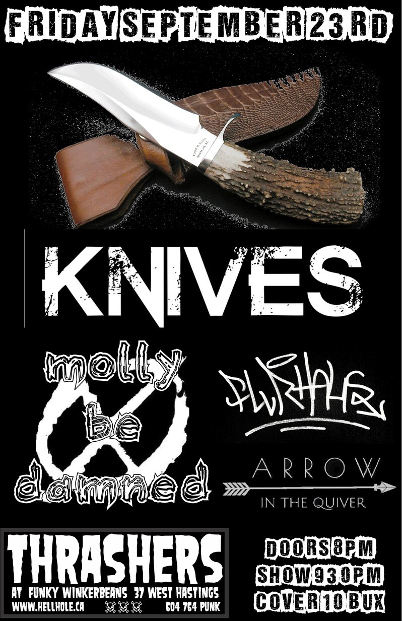 The Knives, MOLLY BE DAMNED, FLVRHAUS, ARROW IN THE QUIVER @ Funky Winker Beans Sep 23 2016 - May 6th @ Funky Winker Beans