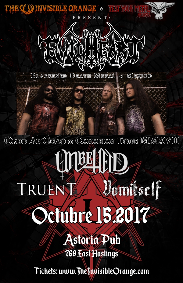 Evilheart, Unbeheld, TRUENT, VOMITSELF @ The Astoria Oct 15 2017 - May 5th @ The Astoria