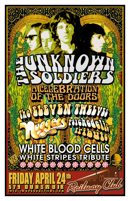 The Unknown Soldiers, The Eleven Twelves, White Blood Cells @ Railway Club Apr 24 2015 - May 8th @ Railway Club