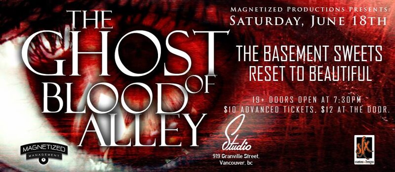 The Ghost Of Blood Alley, The Basement Sweets, Reset To Beautiful @ Studio Records Jun 18 2016 - May 6th @ Studio Records