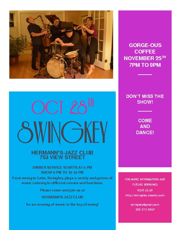 Swingkey @ Hermann's Jazz Club Oct 28 2015 - May 10th @ Hermann's Jazz Club
