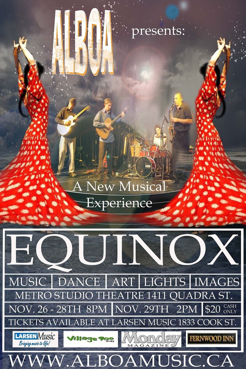 Experience an Evening of Original Music, Flamenco Dance, Local Art, Lights and Images with Alboa's Equinox: Alboa @ Metro Studio Nov 26 2009 - May 6th @ Metro Studio