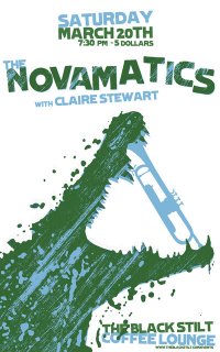 All Ages SKA/REGGAE: THE NOVAMATICS w/ Claire Stewart: The Novamatics, Claire Stewart @ Black Stilt Coffee House Mar 20 2010 - May 6th @ Black Stilt Coffee House