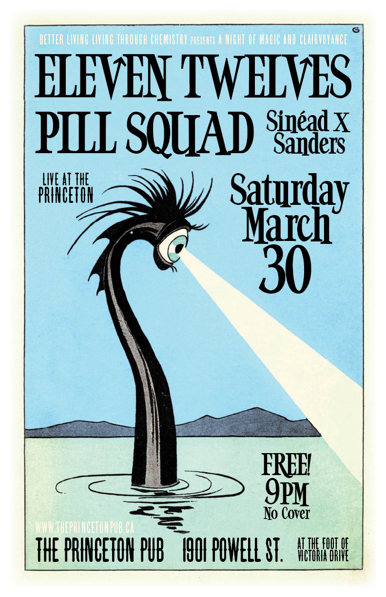 A Night of Garage Rock Punk Fizz Pop: The Eleven Twelves, Pill Squad, Sin&eacute;ad Sanders @ Princeton Pub Mar 30 2019 - May 8th @ Princeton Pub