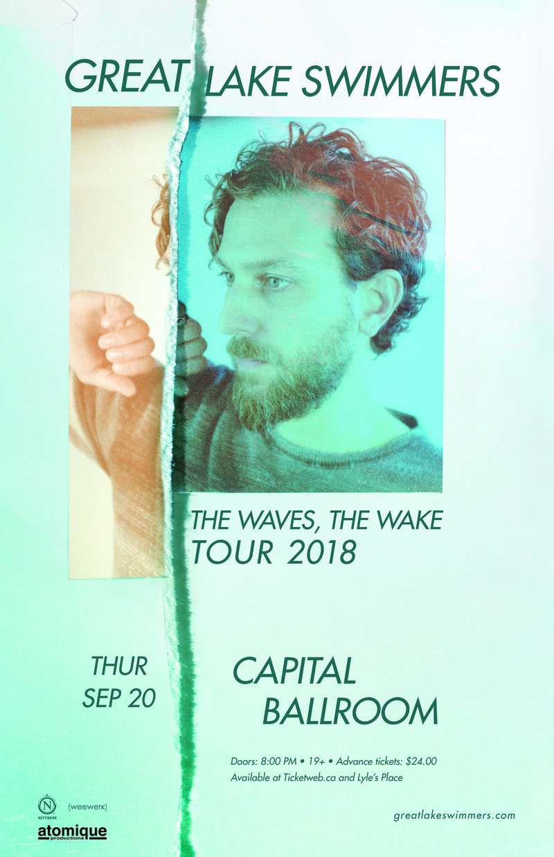 Great Lake Swimmers, Megan Bonnel @ Capital Ballroom Sep 20 2018 - May 7th @ Capital Ballroom