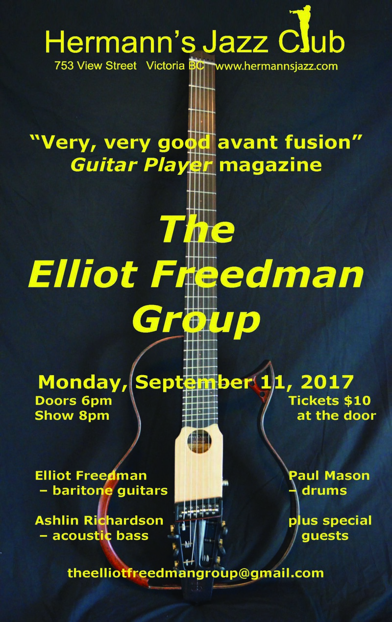 Elliot Freedman Group @ Hermann's Jazz Club Sep 11 2017 - May 9th @ Hermann's Jazz Club