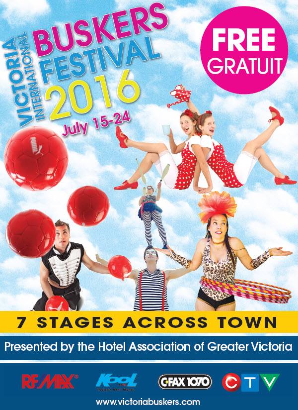 Victoria International Buskers Festival @ See Website Jul 17 2016 - Jun 3rd @ See Website