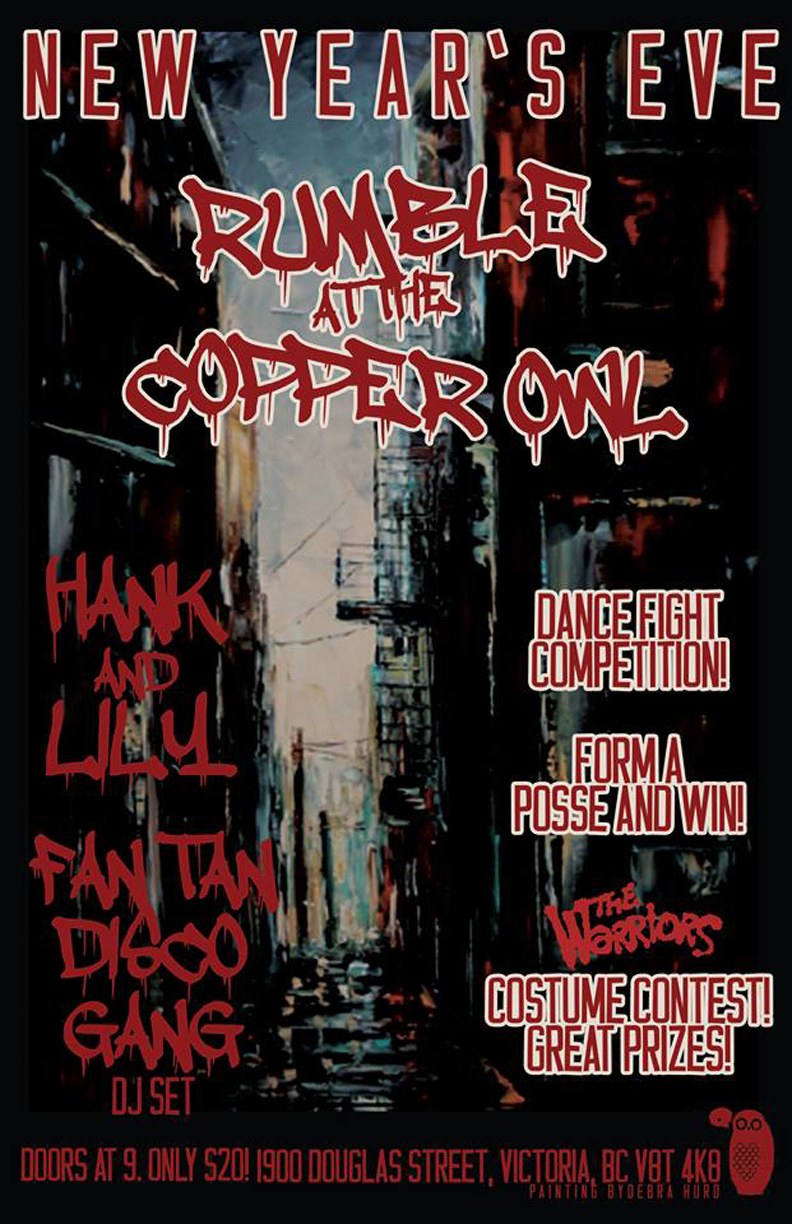 NYE 2014: Rumble at the Copper Owl!: Hank Pine & Lily Fawn, the FAN TAN DISCO GANG @ Copper Owl Dec 31 2014 - May 9th @ Copper Owl