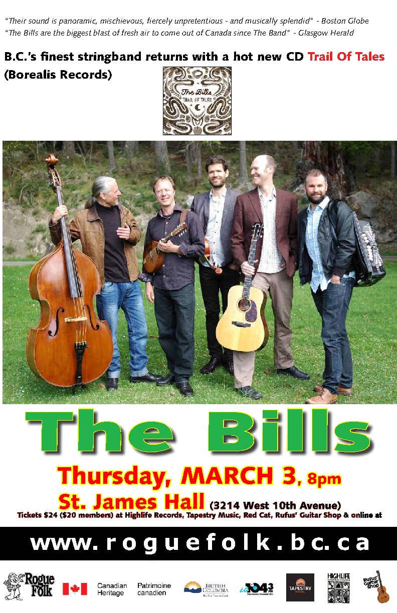 The Bills @ St. James Community Hall Mar 3 2016 - May 6th @ St. James Community Hall