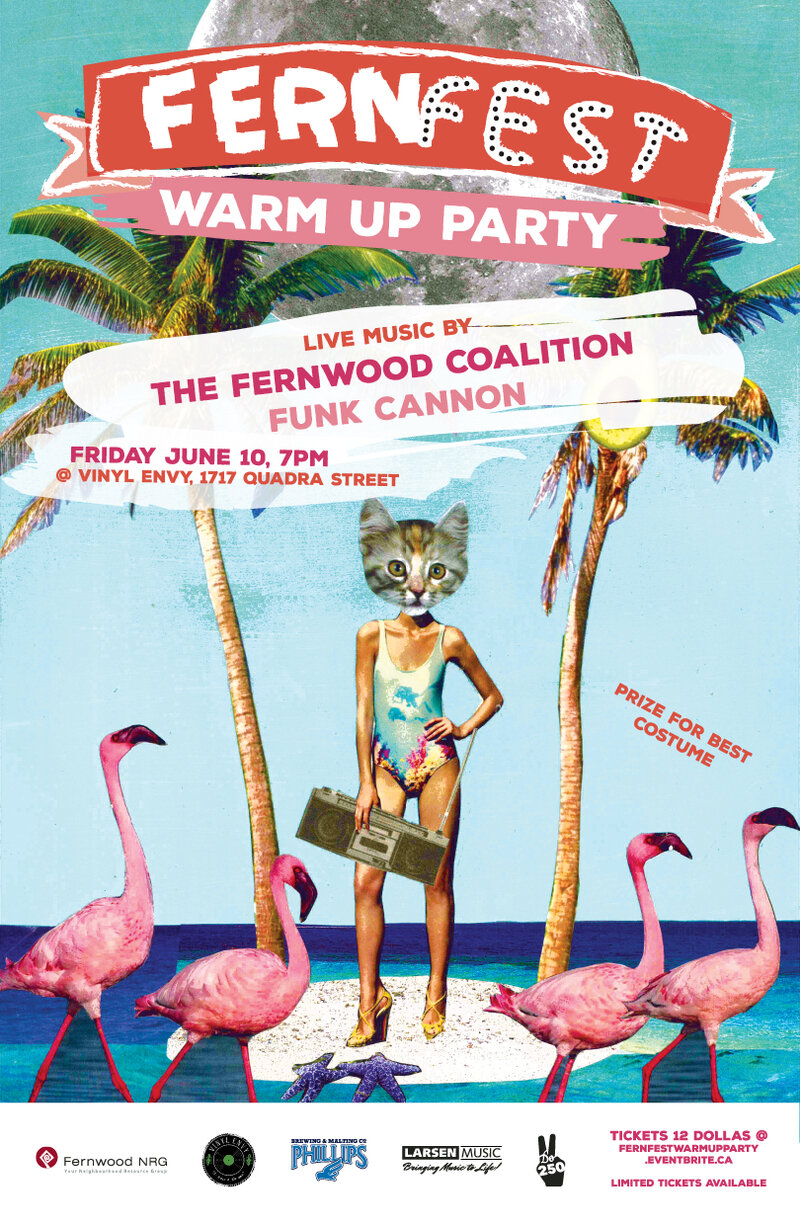 FernFest Warm Up Party: The Fernwood Coalition, Funk Cannon, DJ Dan @ Vinyl Envy Jun 10 2016 - May 13th @ Vinyl Envy