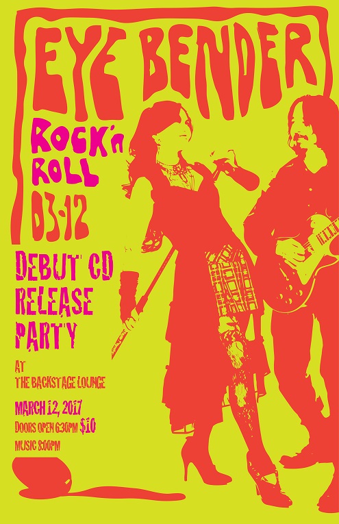 CD Release Party: Eye Bender, Special guest WHISKEYJACKS @ Backstage Lounge Mar 12 2017 - May 11th @ Backstage Lounge
