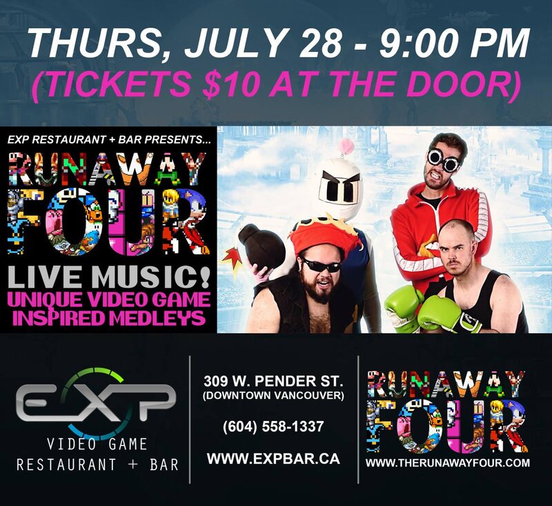 Runaway Four  @ EXP Restaurant + Bar Jul 28 2016 - May 6th @ EXP Restaurant + Bar