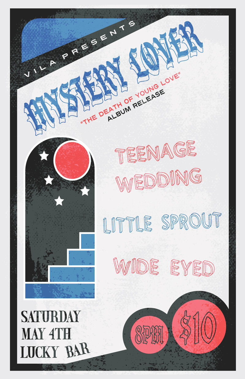 Mystery Lover Album Release: Mystery Lover, Teenage Wedding, Little Sprout , Wide Eyed @ Lucky Bar May 4 2019 - Jun 10th @ Lucky Bar