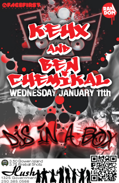 Electro n' Dubstep!: Kehx, Ben Chemikal @ Hush Jan 11 2012 - Jun 12th @ Hush