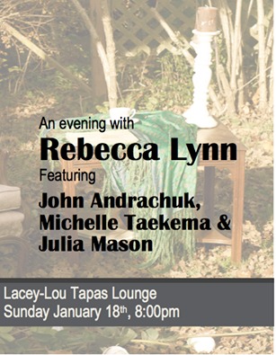 , John Andrachuk, Michelle Taekema, Julia Mason @ Lacey-Lou Tapas Lounge Jan 18 2015 - May 4th @ Lacey-Lou Tapas Lounge