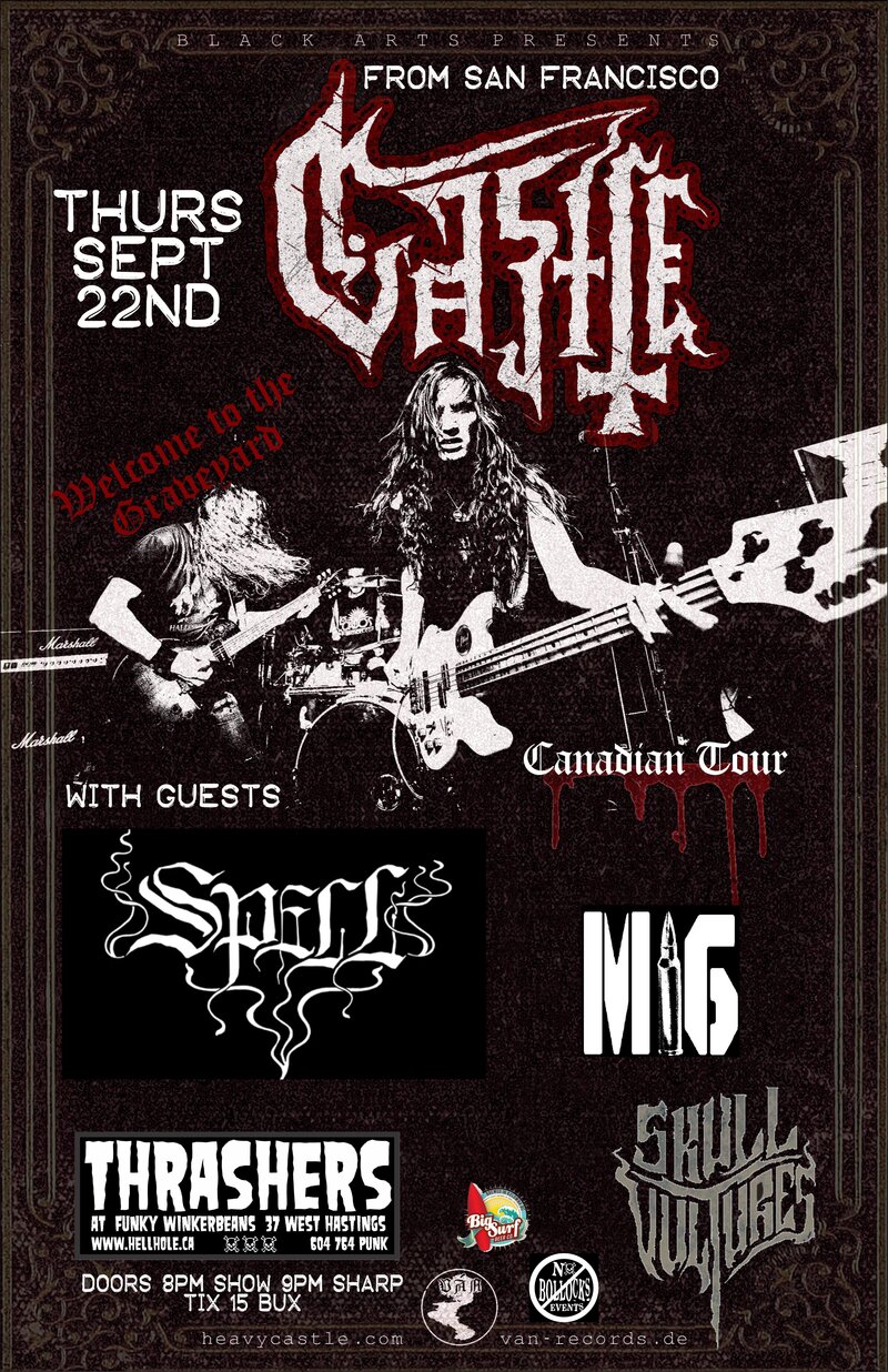 HEAVY METAL FROM S.F. ~~: Castle, Spell, M16, Skull Vultures @ Funky Winker Beans Dec 31 1969 - May 10th @ Funky Winker Beans
