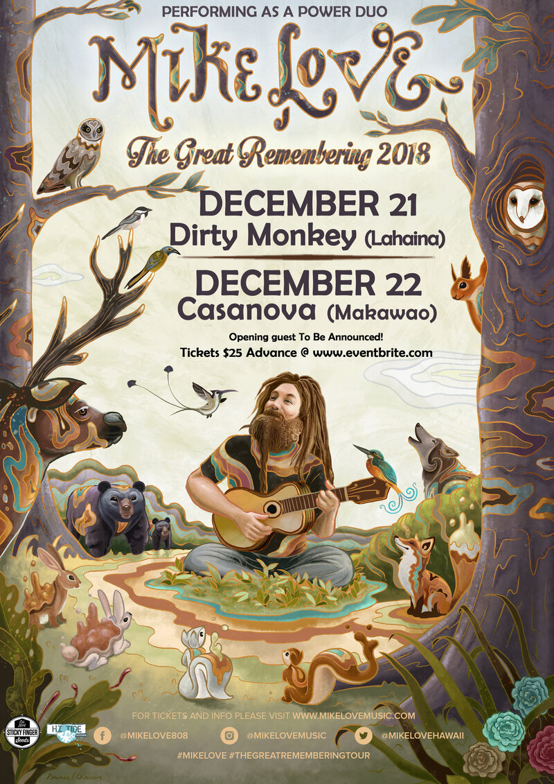 HI Tide Nation presents: Mike Love Duo @ Casanova Dec 22 2018 - May 8th @ Casanova