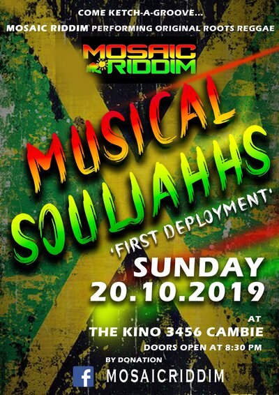 Mosaic Riddim @ Kino Cafe Oct 20 2019 - May 8th @ Kino Cafe