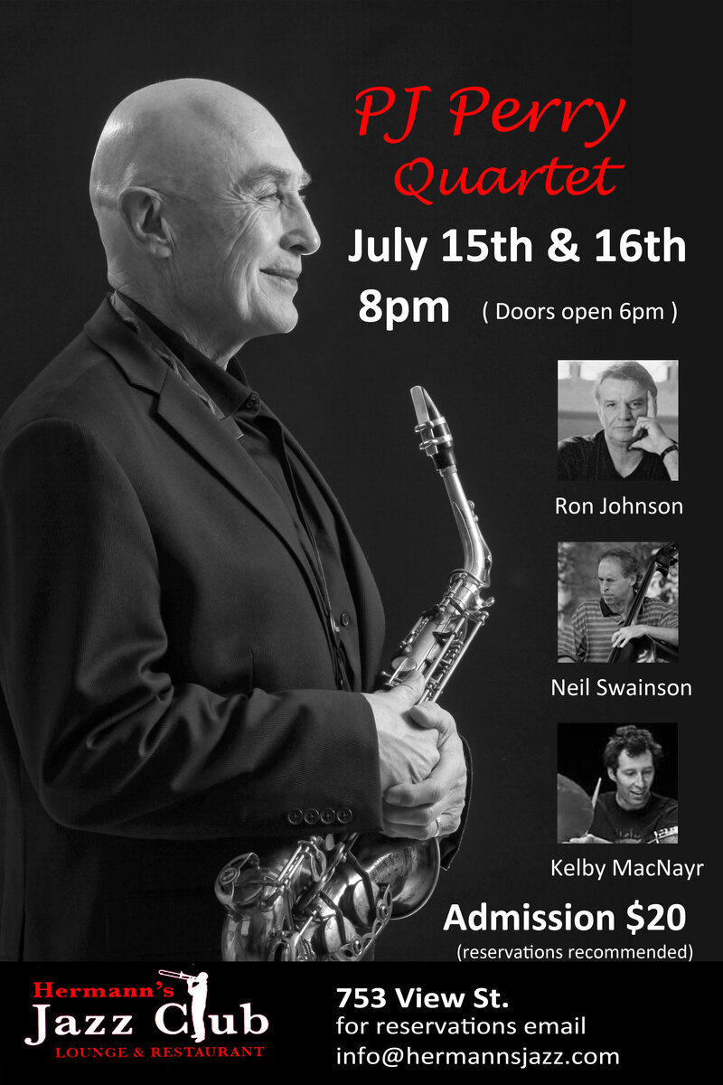 PJ Perry @ Hermann's Jazz Club Jul 16 2016 - May 18th @ Hermann's Jazz Club