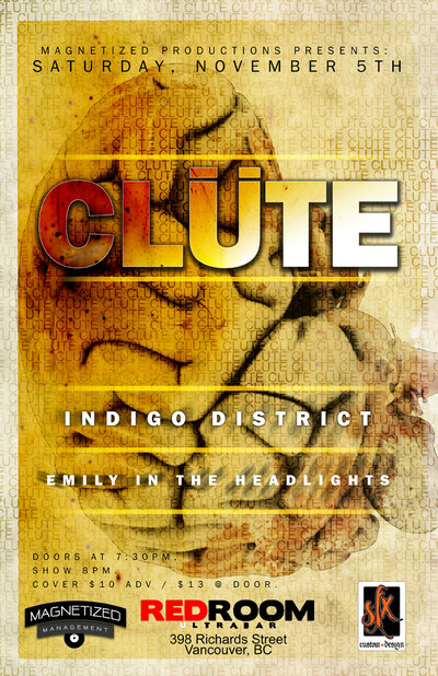 CL&uuml;TE , Indigo District , Emily In The Headlights @ The Red Room Nov 5 2016 - May 6th @ The Red Room