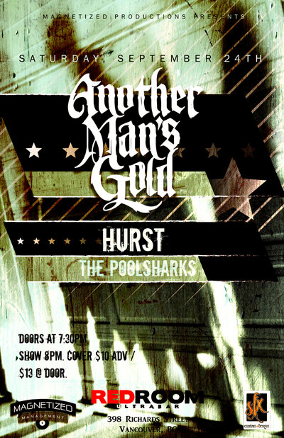Another Man's Gold, Hurst, The Poolsharks @ The Red Room Sep 24 2016 - May 6th @ The Red Room