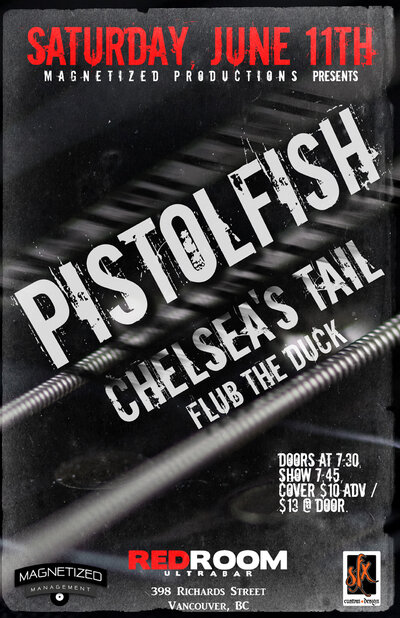 Pistolfish, Chelsea's Tail, Flub The Duck @ The Red Room Jun 11 2016 - May 6th @ The Red Room