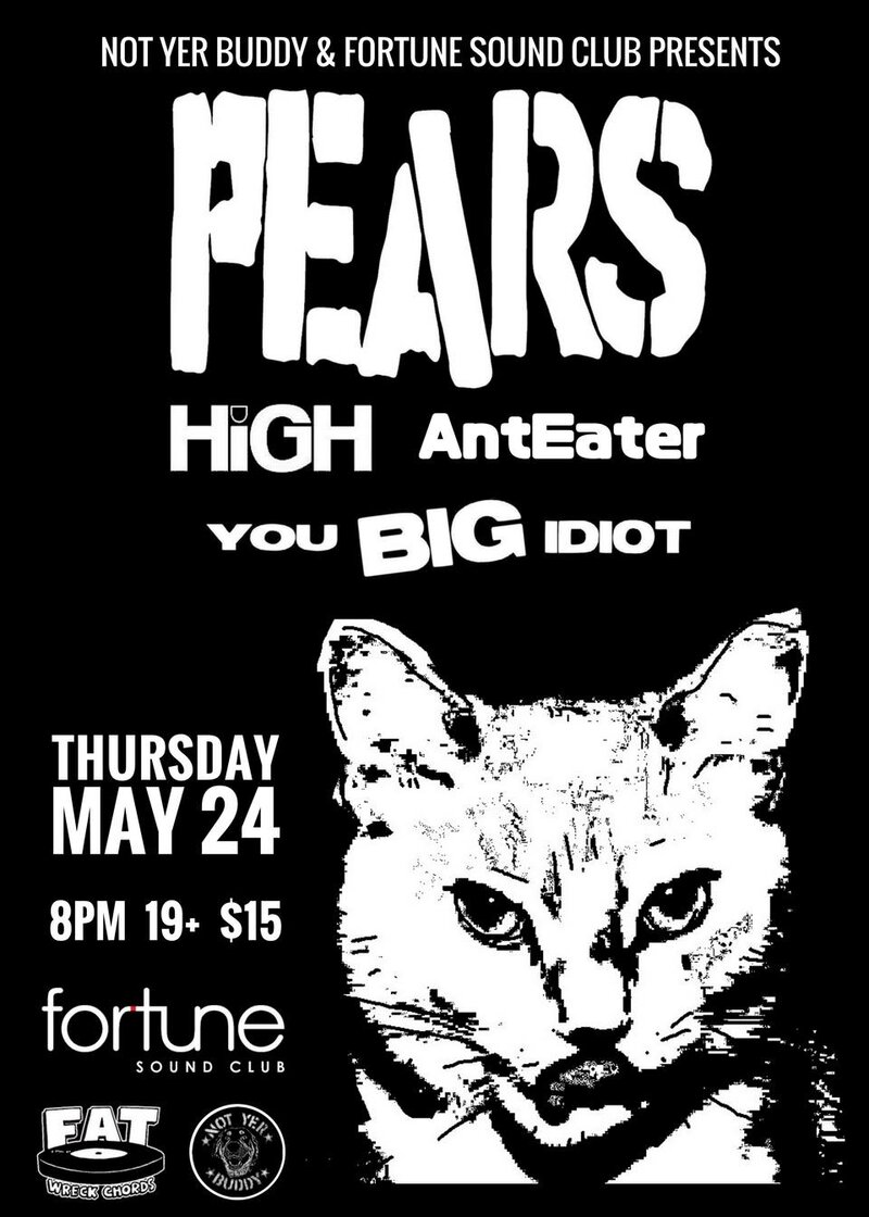 PEARS, HiGH, Anteater, You Big Idiot @ Fortune Sound Club May 24 2018 - May 6th @ Fortune Sound Club