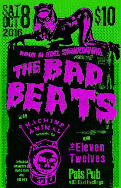 The Bad Beats, Machine Animal, The Eleven Twelves @ Pat's Pub Oct 8 2016 - May 8th @ Pat's Pub