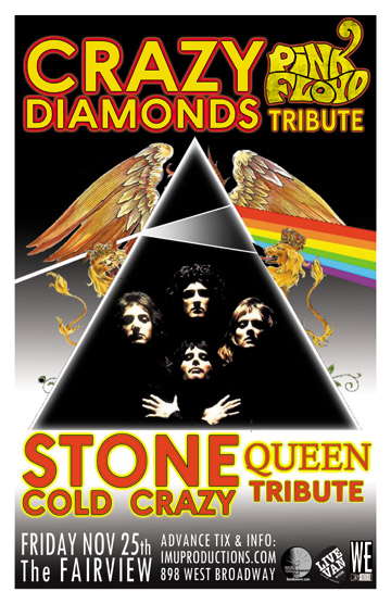 Crazy Diamonds, Stone Cold Crazy @ Fairview Pub Nov 25 2011 - May 7th @ Fairview Pub