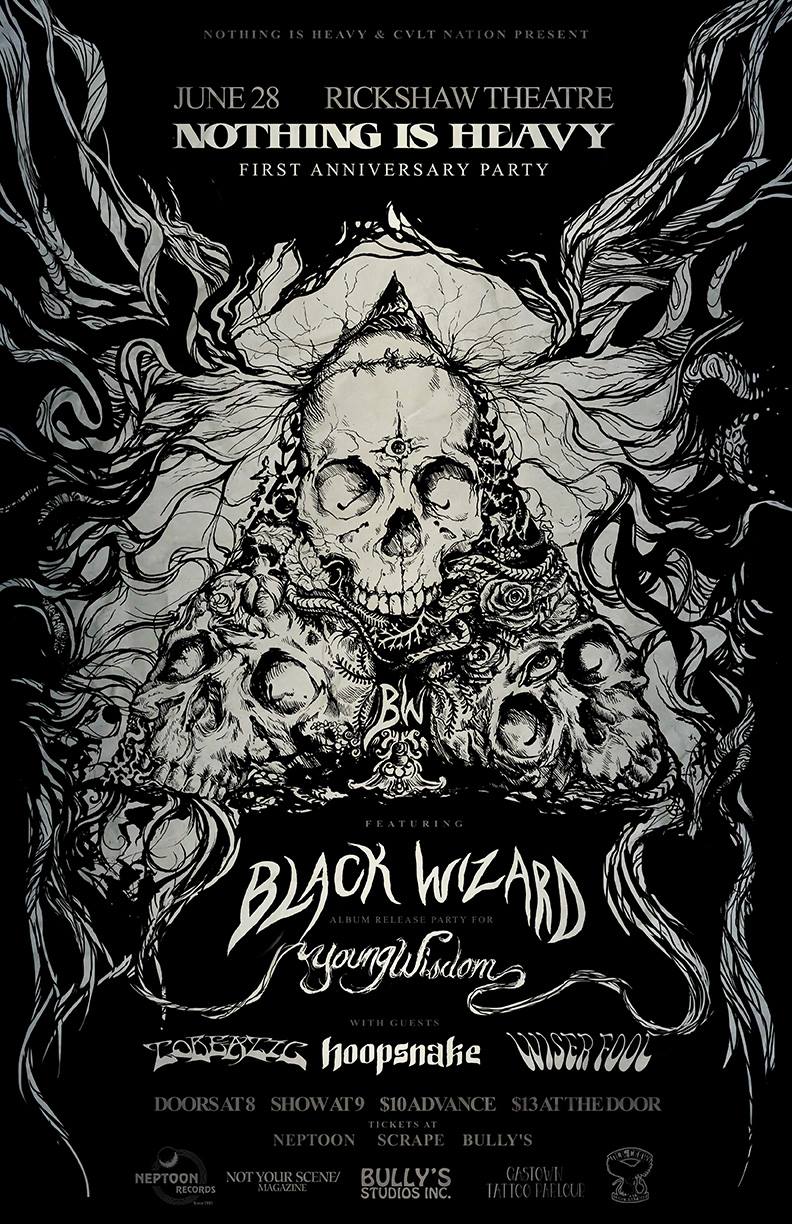 Black Wizard, HOOPSNAKE, Wiser Fool @ Rickshaw Theatre Jun 28 2013 - May 20th @ Rickshaw Theatre