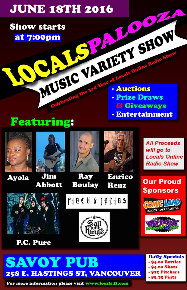 Localspalooza: pcPURE, Complete lineup TBA? @ Savoy Pub Jun 18 2016 - May 6th @ Savoy Pub