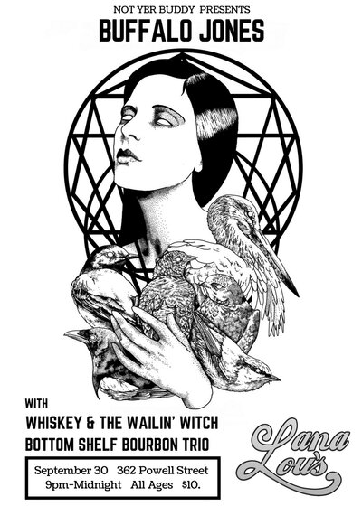 Buffalo Jones, Whiskey & The Wailin' Witch, The Bottom Shelf Bourbon Trio @ LanaLou's Sep 30 2017 - May 13th @ LanaLou's