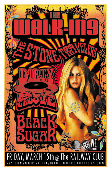 The Stone Travelers, The Walk-Ins, The Dirty Blue Groove, Black Sugar @ Railway Club Mar 15 2013 - May 6th @ Railway Club