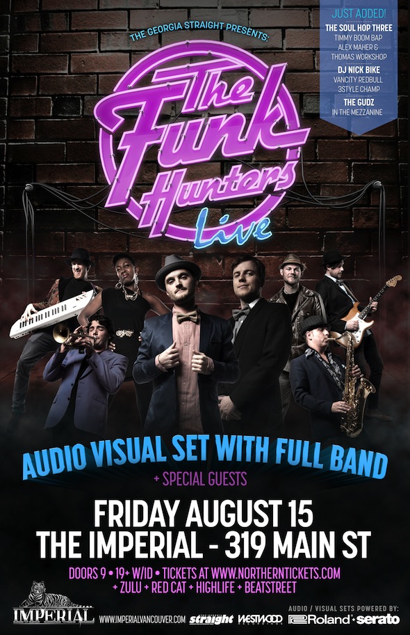 THE FUNK HUNTERS LIVE - FULL BAND: The Funk Hunters, THE SOUL HOP THREE, DJ NICK BIKE, The Gudz @ The Imperial Aug 15 2014 - Jun 13th @ The Imperial
