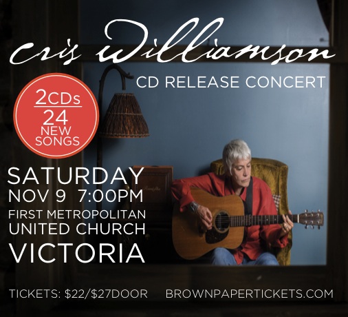 Cris Williamson @ United Commons (First Metropolitan United Church) Nov 9 2013 - Jun 3rd @ United Commons (First Metropolitan United Church)