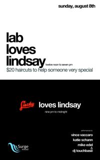 Lab/Lucky Loves Lindsay: Vince Vaccaro, Katie Schann, Mike Edel @ Lucky Bar Aug 8 2010 - Jun 6th @ Lucky Bar