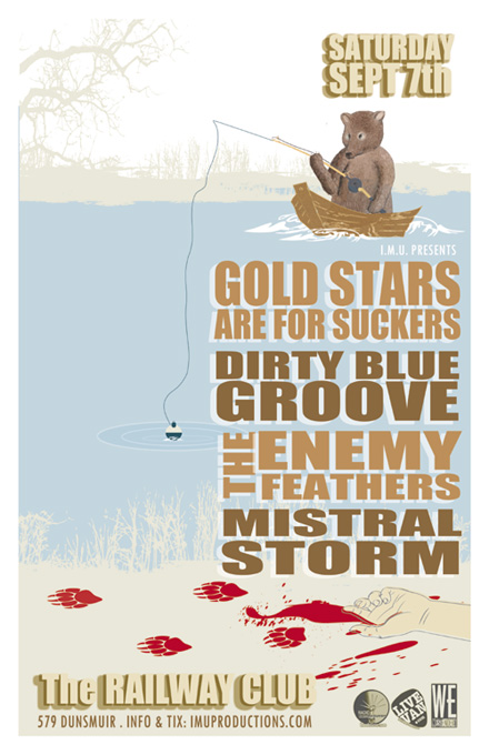 The Dirty Blue Groove, Gold Stars Are For Suckers, The Enemy Feathers, Mistral Storm @ Railway Club Sep 7 2013 - May 8th @ Railway Club
