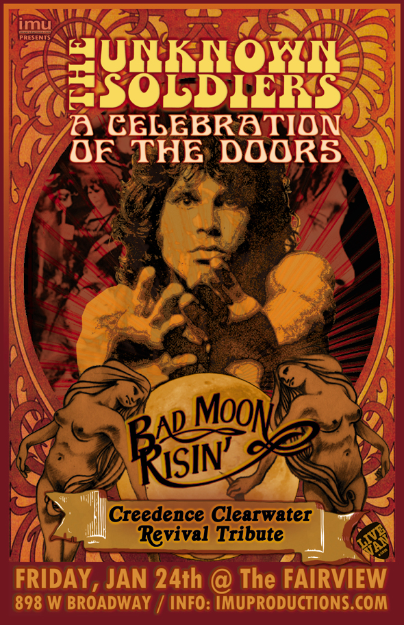The Unknown Soldiers, Bad Moon Risin' @ Fairview Pub Jan 24 2020 - May 6th @ Fairview Pub
